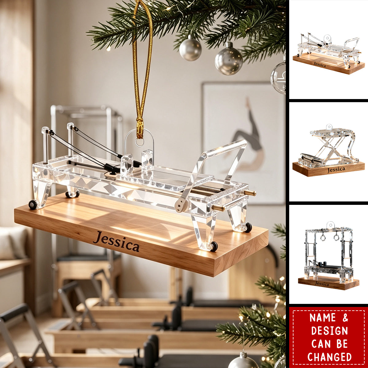 Personalized Pilates Acrylic Ornament - Gift For Pilates Teacher