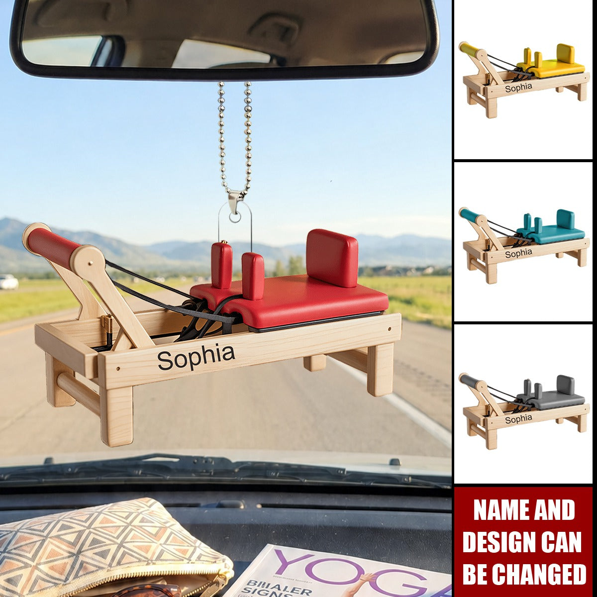 Custom Pilates Equipment Gift for Pilates Lover - Personalized Car Ornament