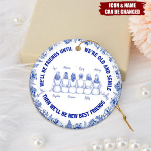 Personalized Best Friend Ornament for Girls - Custom Name Friendship Ceramic Keepsake | Christmas, Birthday, Anniversary For Best Friend