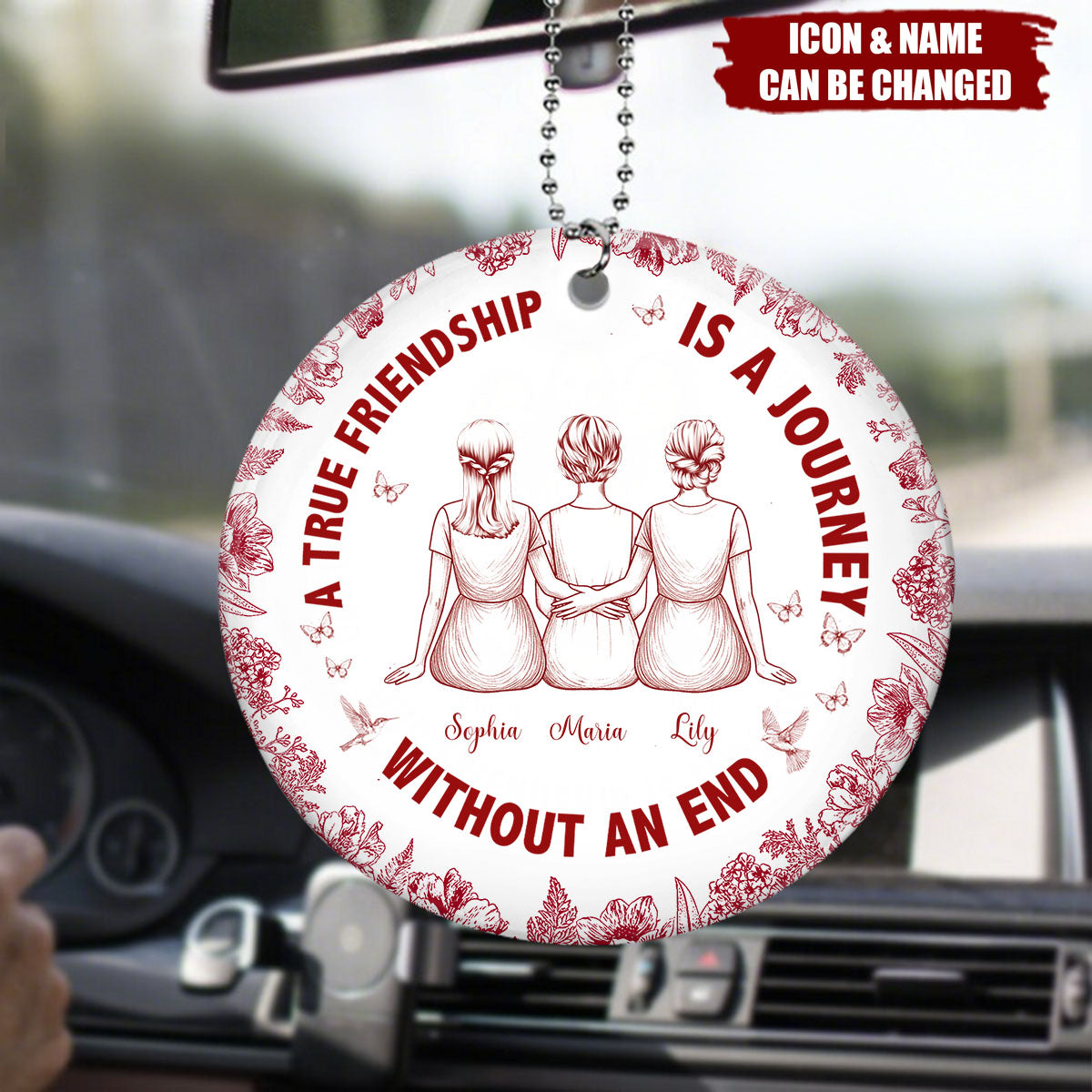 Personalized Best Friend Ornament for Girls - Custom Name Friendship Ceramic Keepsake | Christmas, Birthday, Anniversary For Best Friend