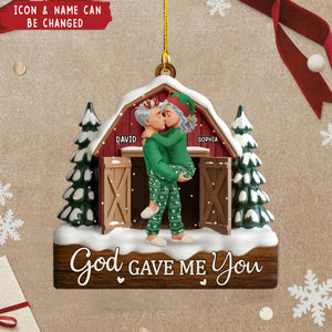 Personalized "God Knew My Heart Needed You" Couple Ornament - Unique Anniversary Christmas Gift For Couple Newlyweds