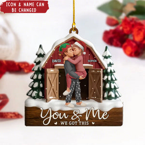 Personalized "God Knew My Heart Needed You" Couple Ornament - Unique Anniversary Christmas Gift For Couple Newlyweds
