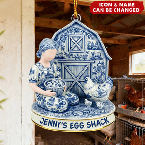 Personalized 3D Effect Chicken Farm Acrylic Ornament With Name & Icon | Unique Christmas Gift For Farmers Homesteaders