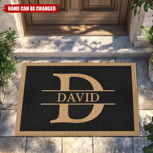 Personalized Monogram Family Name Doormat With Initial & Last Name | Non-Slip New Home Gift For Housewarming Couples Family