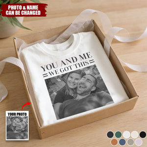 Personalized Vintage Retro T-Shirt With Photo & Quote & Year & Color |  Funny Anniversary Valentine's Day Gift For Husband Wife & Couples