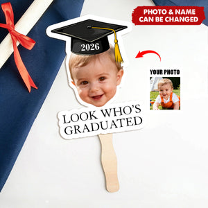Personalized Graduation Fan With Childhood Photo | Gift For Class of 2026