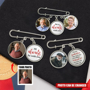 Personalized Lapel Pin With Photo Charms Gift For Senior 2026 -Graduation Walking Beside You Every Step
