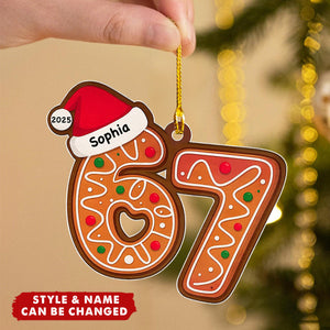 Personalized Funny Six Seven Christmas Ornament With Name & Year - Best Xmas Gift For Teenager Best Friend