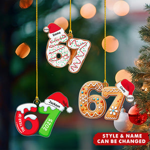 Personalized Funny Six Seven Christmas Ornament With Name & Year - Best Xmas Gift For Teenager Best Friend