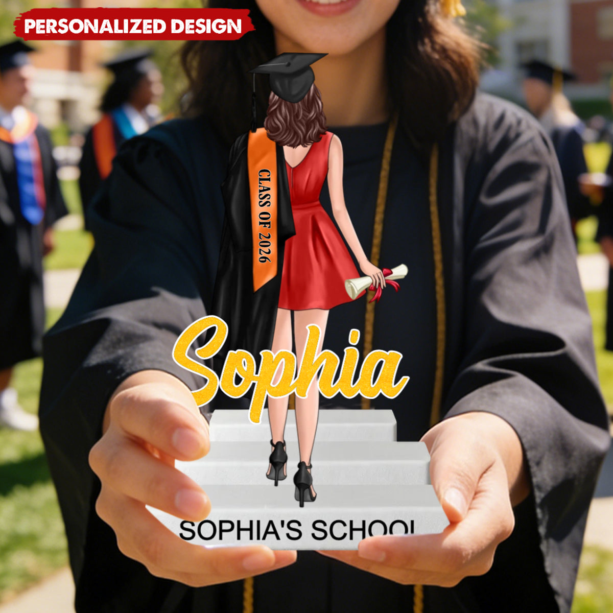 ersonalized Acrylic Block Plaque With Name & Design & Date | Graduation Gift For Daughter Son