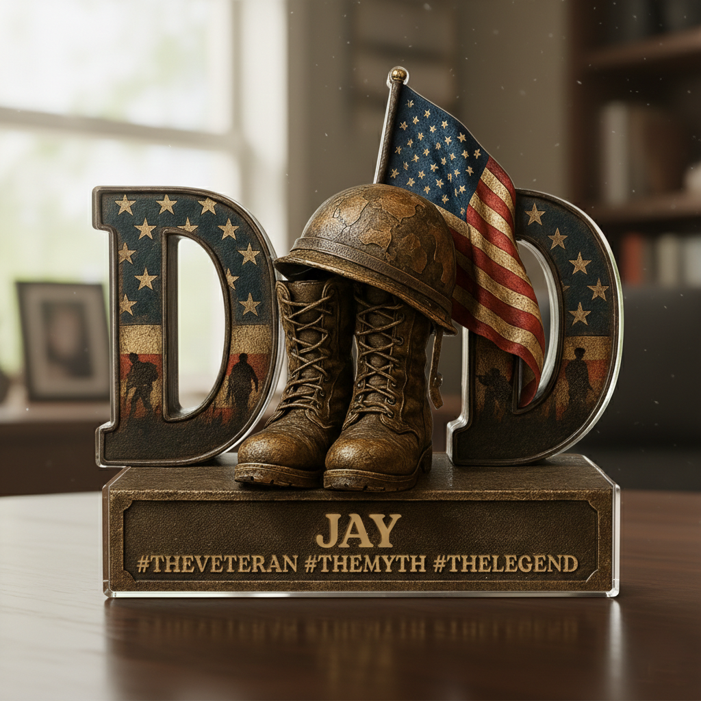 Personalized Dad "The Legend" Warrior Acrylic Plaque With Name & Warrior Design - Birthday Father’s Day Gift For Dad & Grandpa