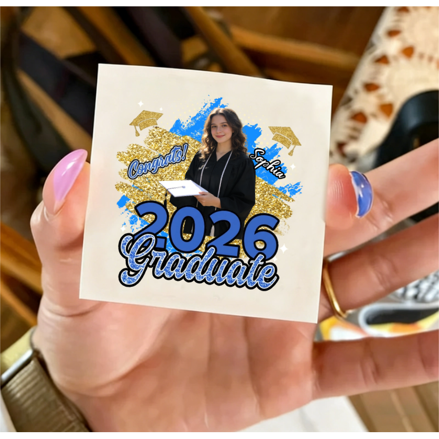 Customized Vibrant Style Fake Tattoo Sticker With Name - Graduation Ceremony Keepsake For Seniors