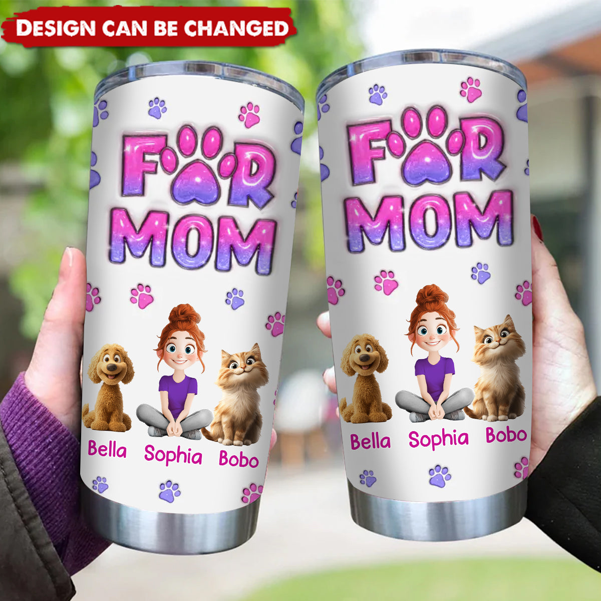 Furry Friends, Full Heart - Dog & Cat Personalized Tumbler - Gift For Pet Owners, Pet Lovers