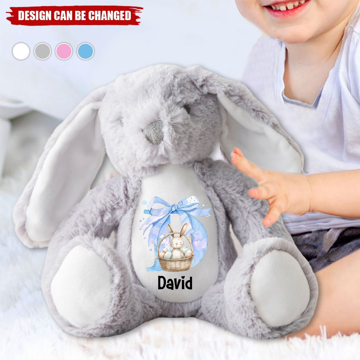 Easter Joy And Blessings From Above - Family Personalized Custom Easter Bunny Plush - Easter Gift For Family Members