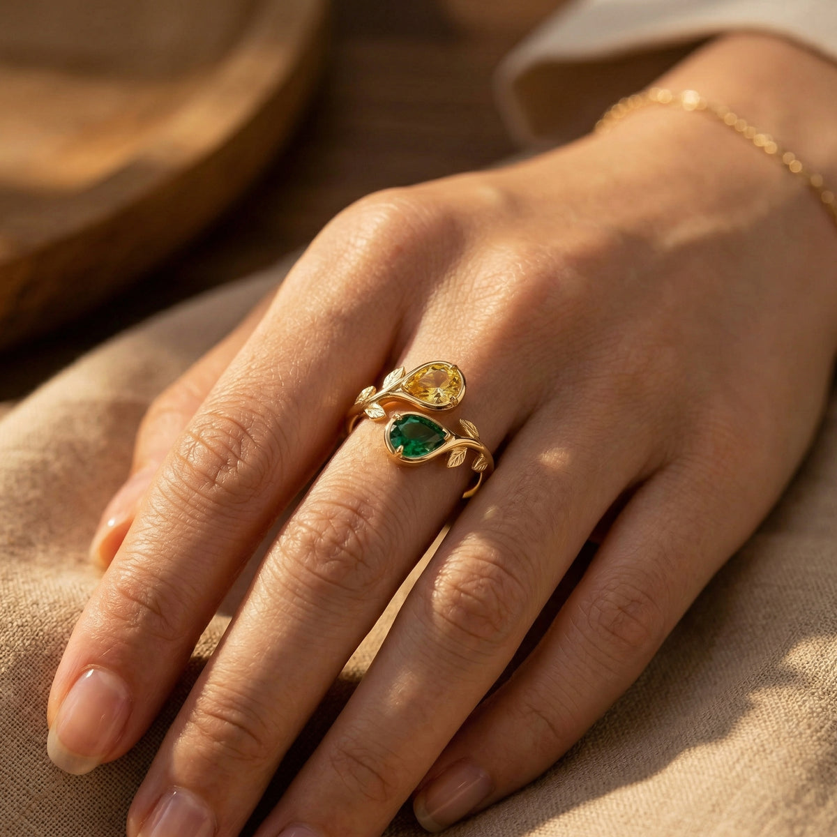 Personalized Dual Birthstone Eternity Ring | Elegant Jewelry Mother's Day Gift For Mom