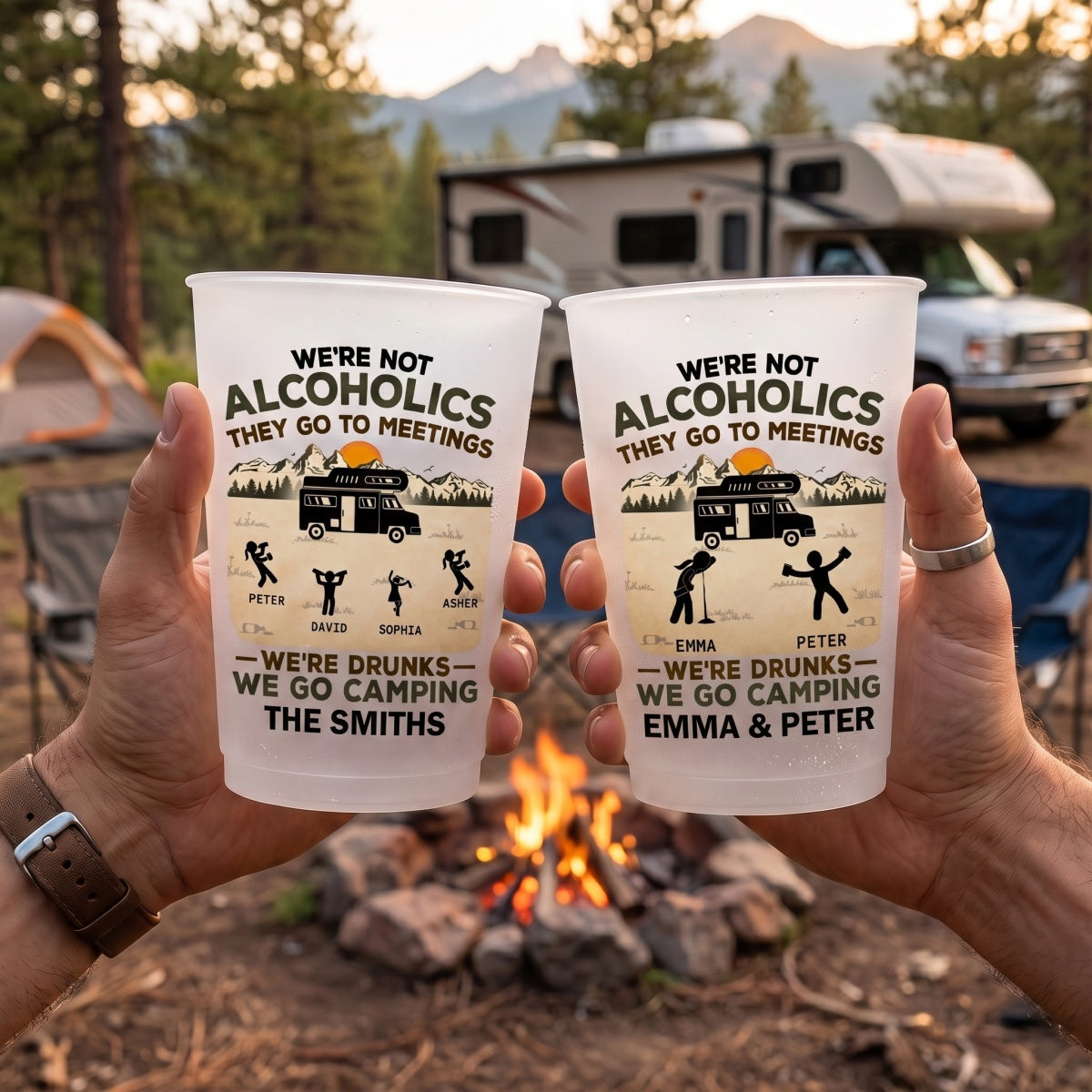 Personalized Wild And Free Camping Party Cups - Unique Gifts For Campers & RV Life