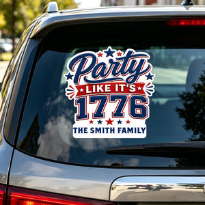 Personalized USA 250th Decal With Family Name - Independence Anniversary Gift