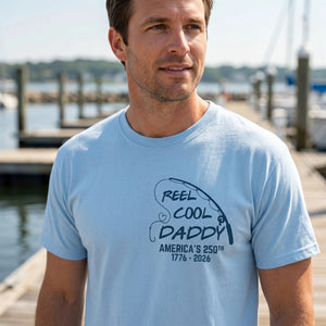 Personalized Kids Names Fishing T-Shirt With America 250th Bass Graphic Patriotic Father's Day Gift