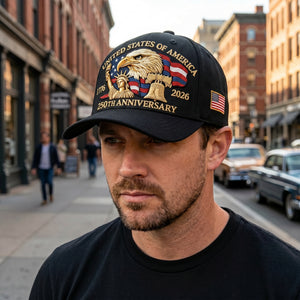 Vintage Baseball Cap - American Eagle Liberty Bell Design - Historic 250th Anniversary Gift For Family