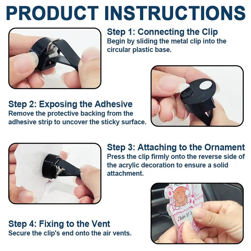 Personalized "Drive Safe" Heartfelt Acrylic Car Vent Clip With Photo & Love Message - Father's Day Valentine's Day Gift For Dad Or Husband