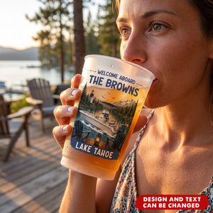 Custom Boating Party Cups - Personalized Summer Vacation And Travel Gifts For Mom, Dad, Brother, Sister - Good Times Great Crew