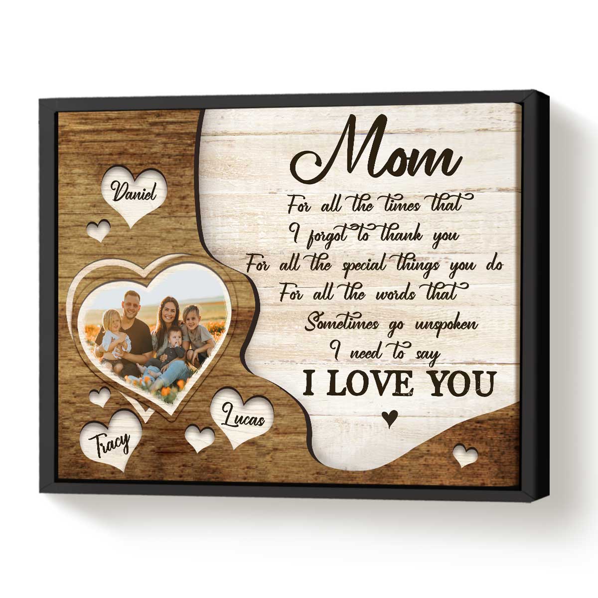 Personalized Poster Mom Gift From Kids, Personalized Mom Gift