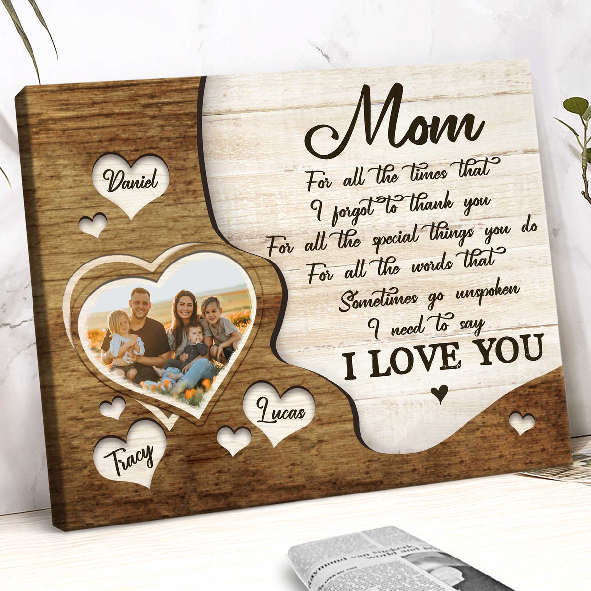 Personalized Poster Mom Gift From Kids, Personalized Mom Gift