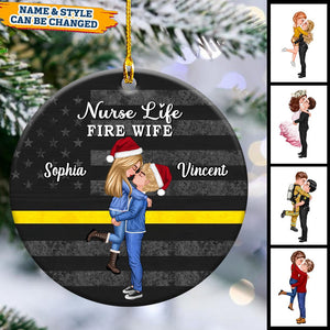 Saving Lives Together - Personalized Ornament, Gift For Couple, Best Friends