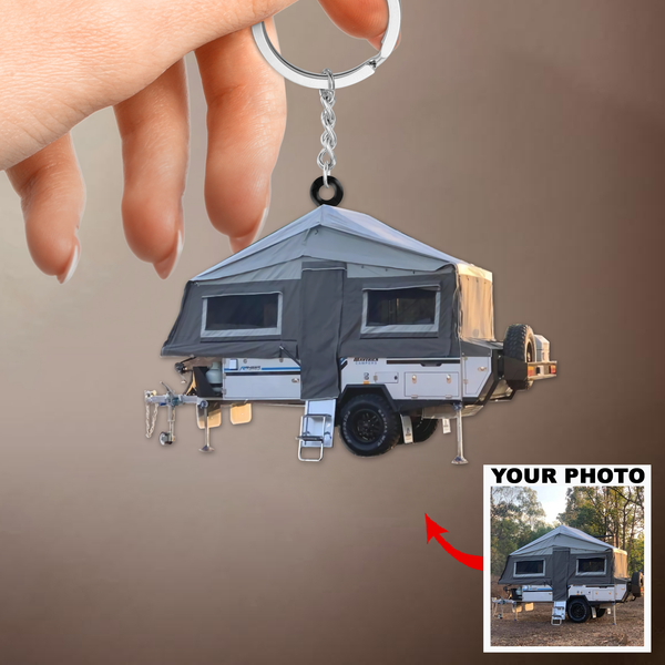 Personalized Camping Rvs Keychain - Custom Your Photo Keychain - MOERGE