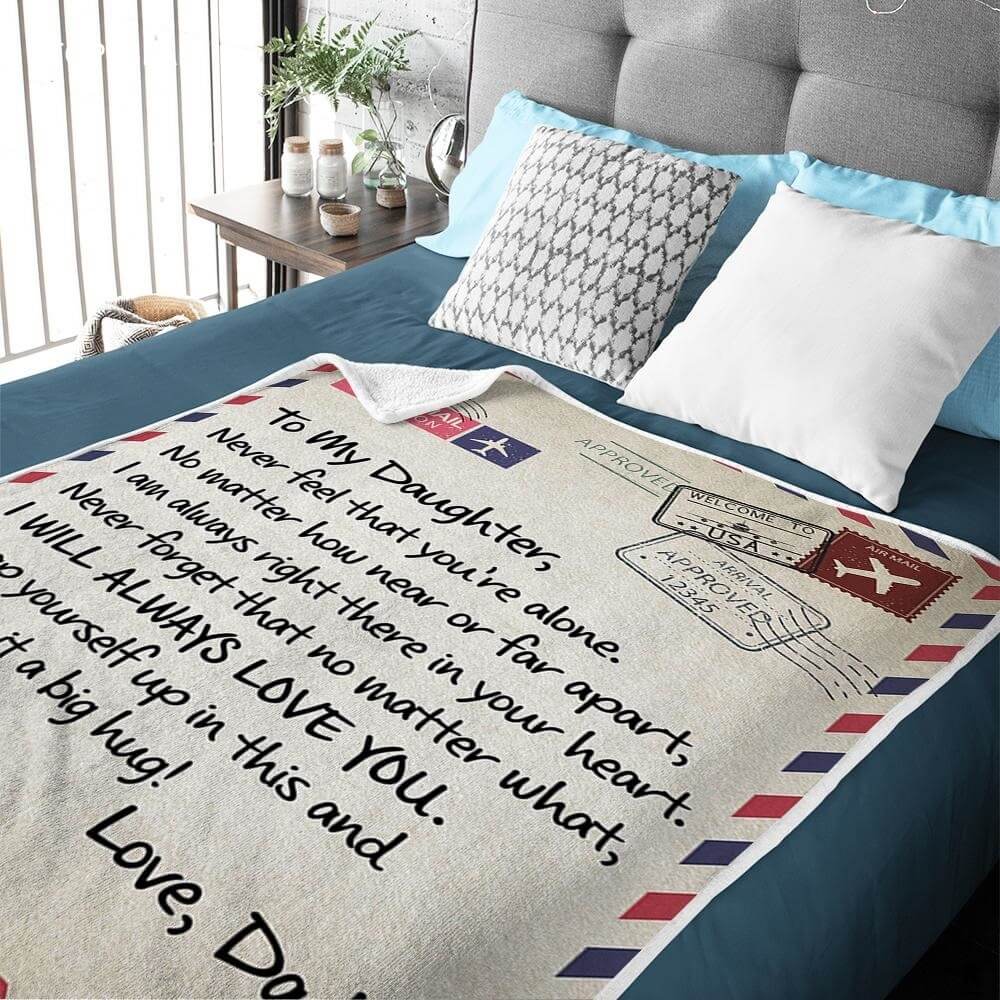 Dad To Daughter - I Will Always Love You - Engraved Blanket
