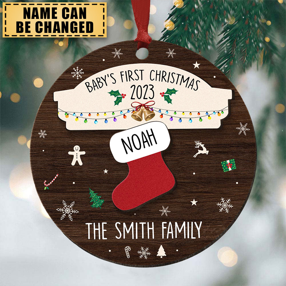 Baby's First Christmas - Personalized Wooden Ornament