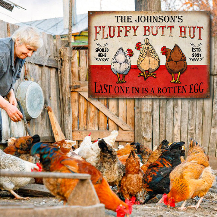Personalized Chicken Hen House Nuggets Customized Classic Metal Signs