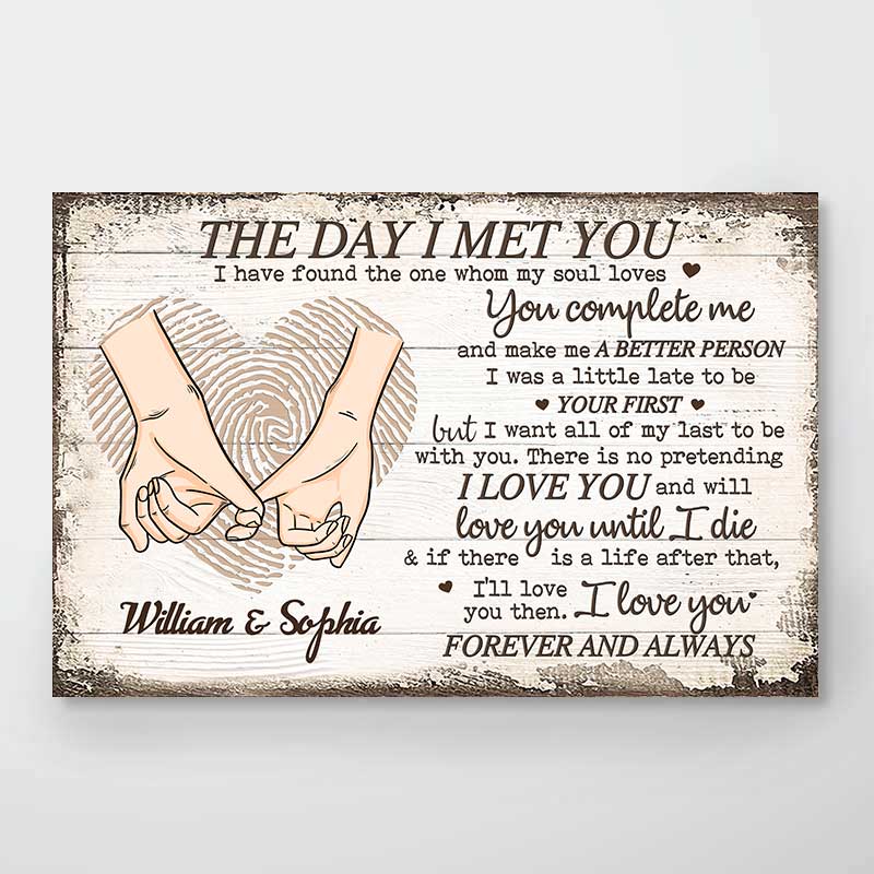 Personalized Horizontal Poster Love You Forever And Always - Gift For Couples, Husband Wife