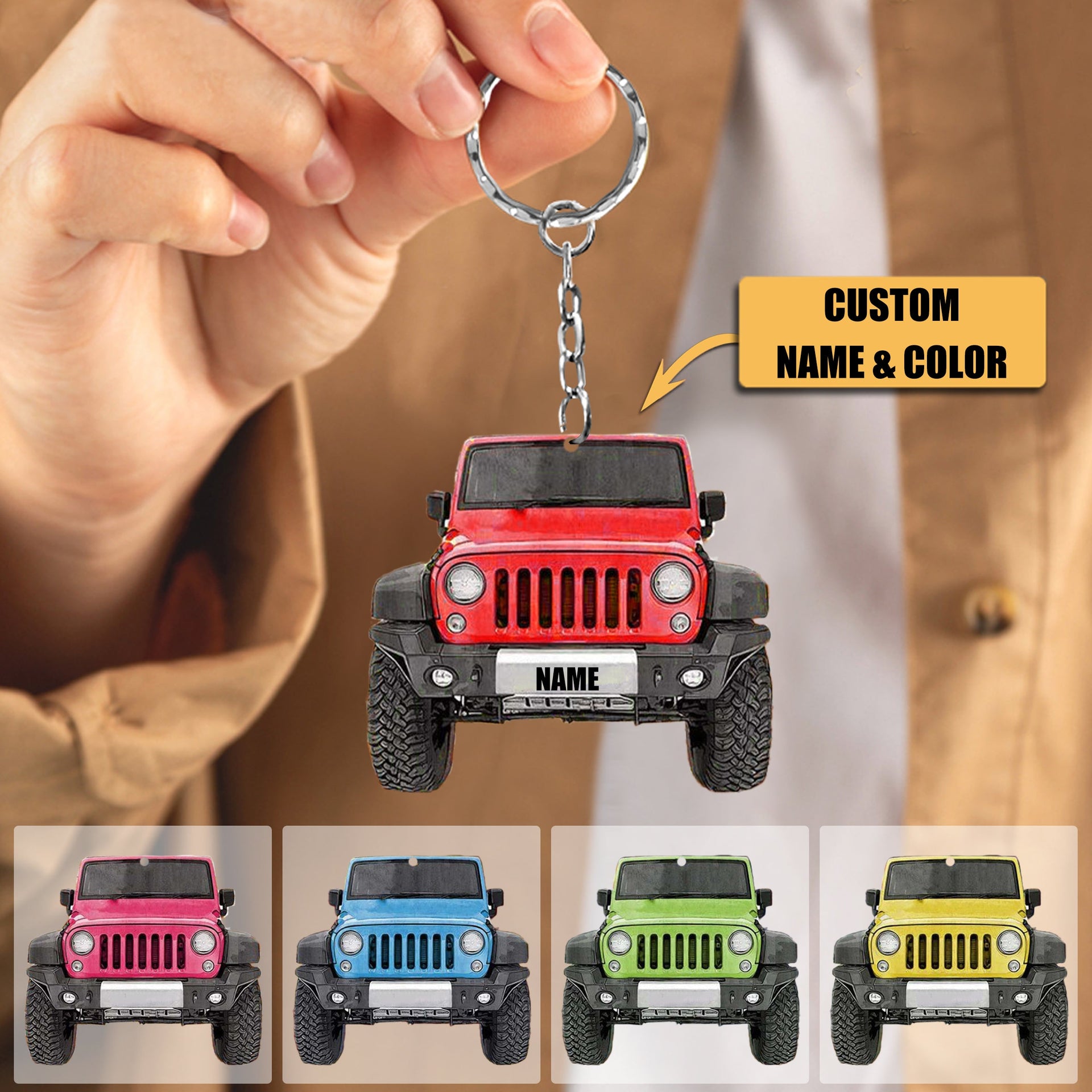 Personalized Acrylic Keychain Car