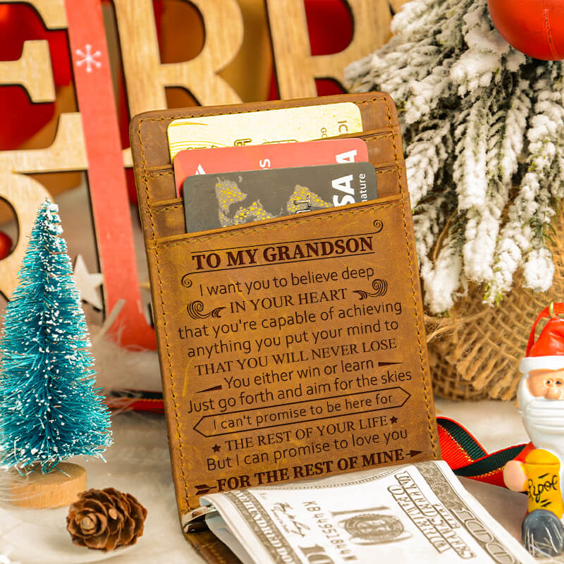 To Grandson - Never Lose - Money Clip Wallet
