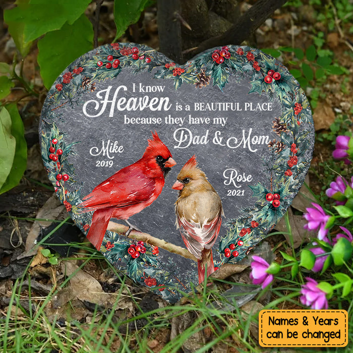 Heaven Is A Beautiful Place Heart Memorial Slate