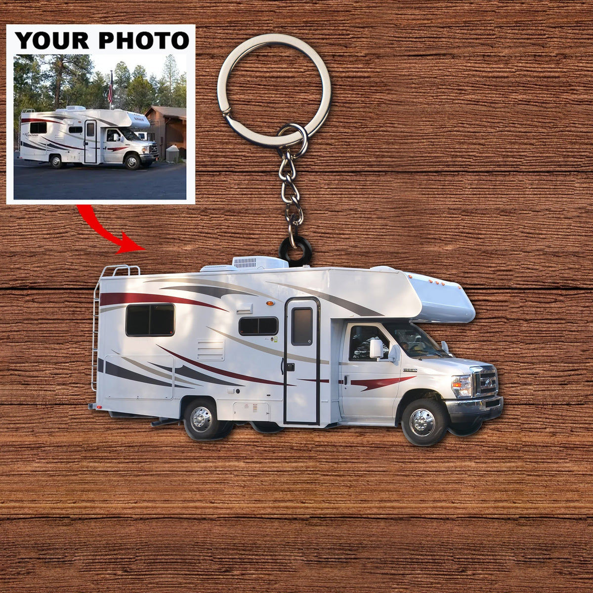 Personalized Camping Rvs Keychain - Custom Your Photo Keychain
