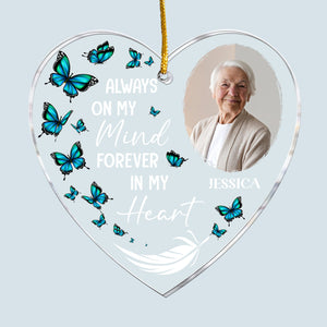 (Photo Inserted) Always On My Mind - Personalized Custom Shaped Acrylic Christmas Ornament