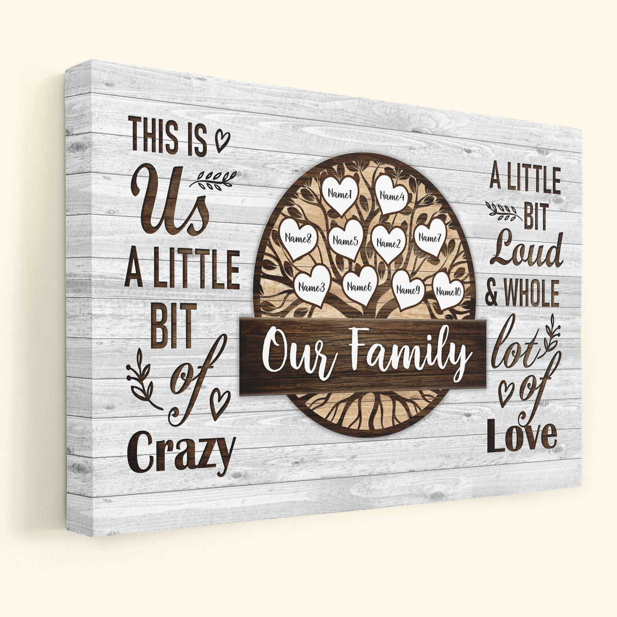 Custom Canvas This Is Us A Little Bit Of Crazy Family - Gift For Family