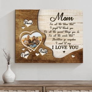 Personalized Poster Mom Gift From Kids, Personalized Mom Gift