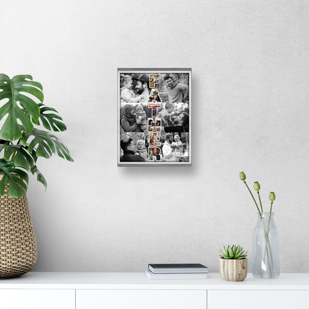 Father Art Custom Photo Collage Poster Father's Day Gift