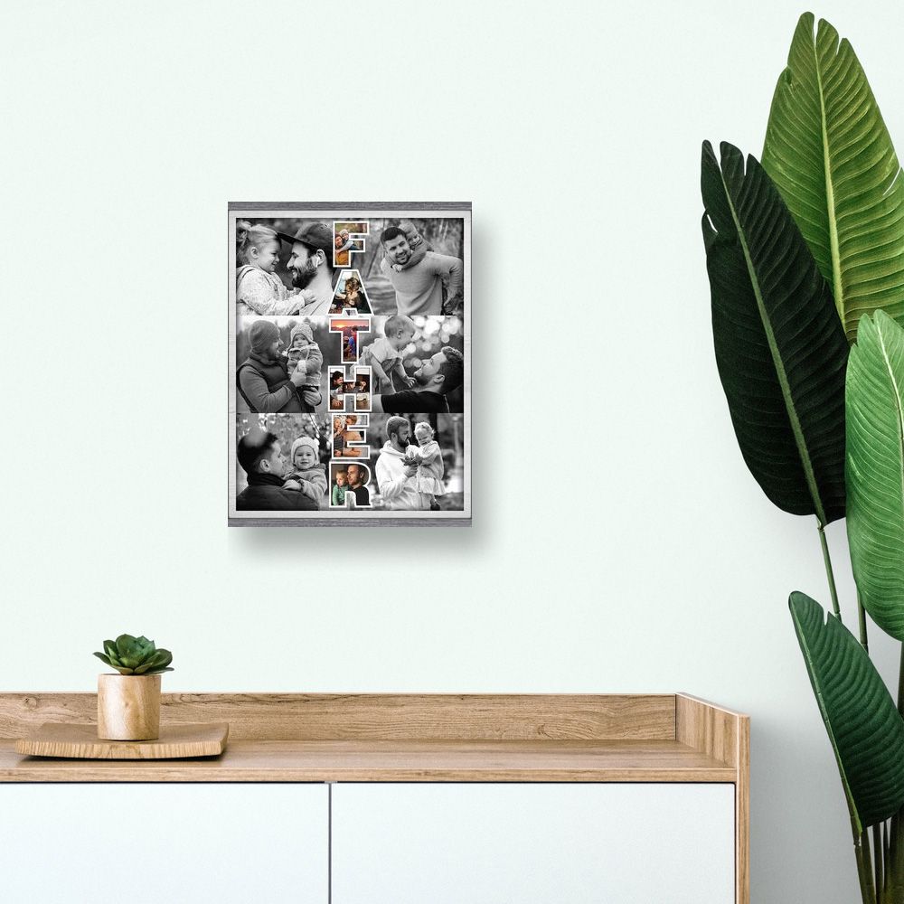 Father Art Custom Photo Collage Poster Father's Day Gift